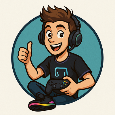 Ilustración de Leo Sistemas con auriculares de gaming, mando y zapatillas con luces RGB